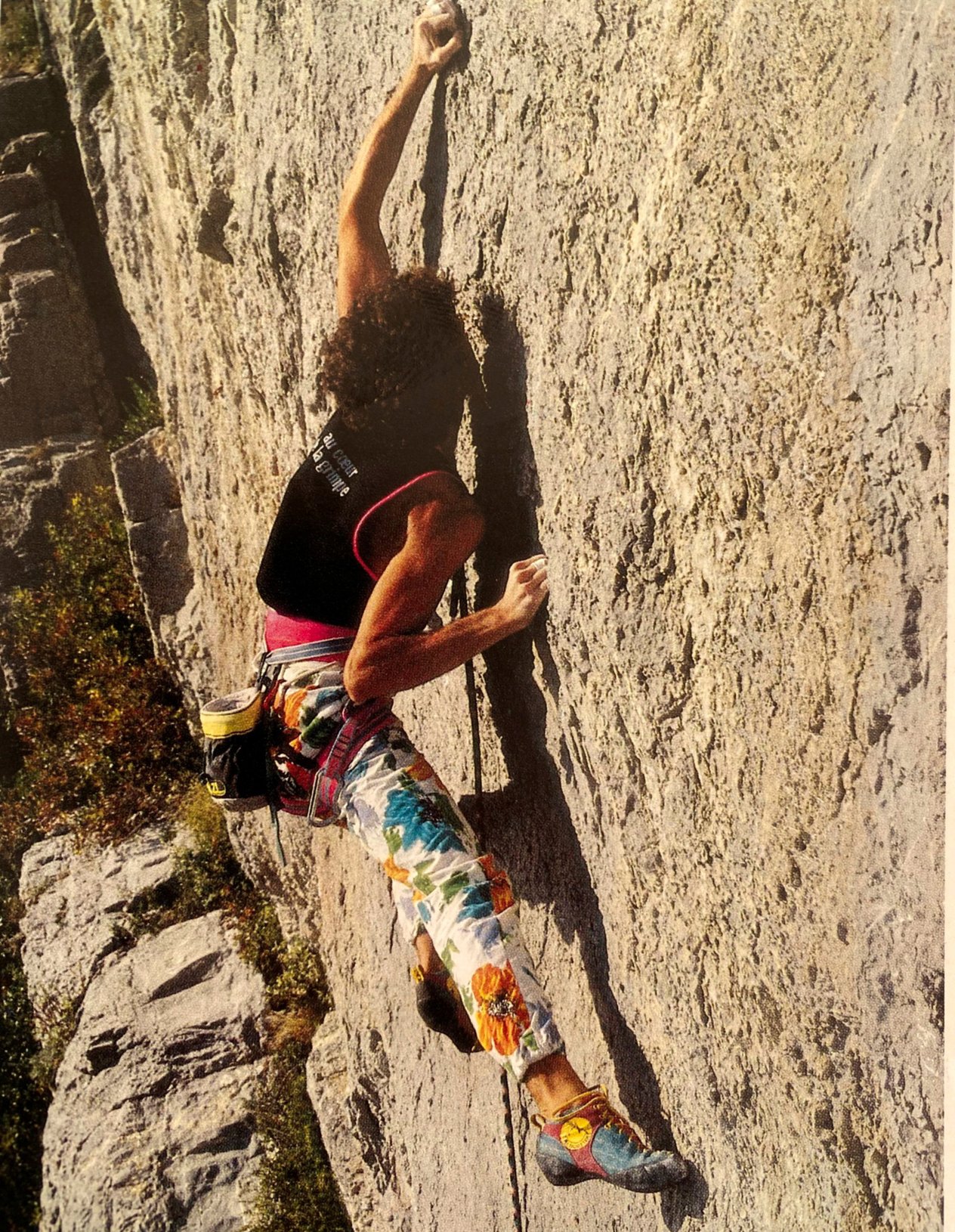 arrampicatore in parete
