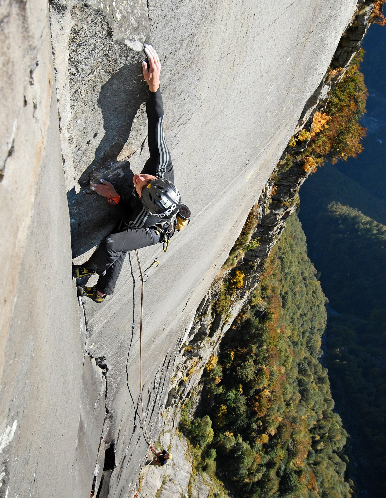 arrampicatore in parete