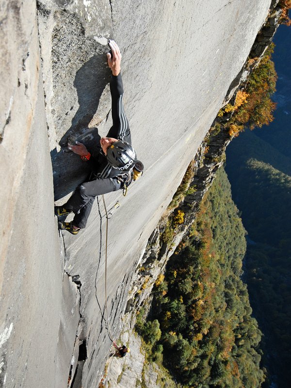 arrampicatore in parete