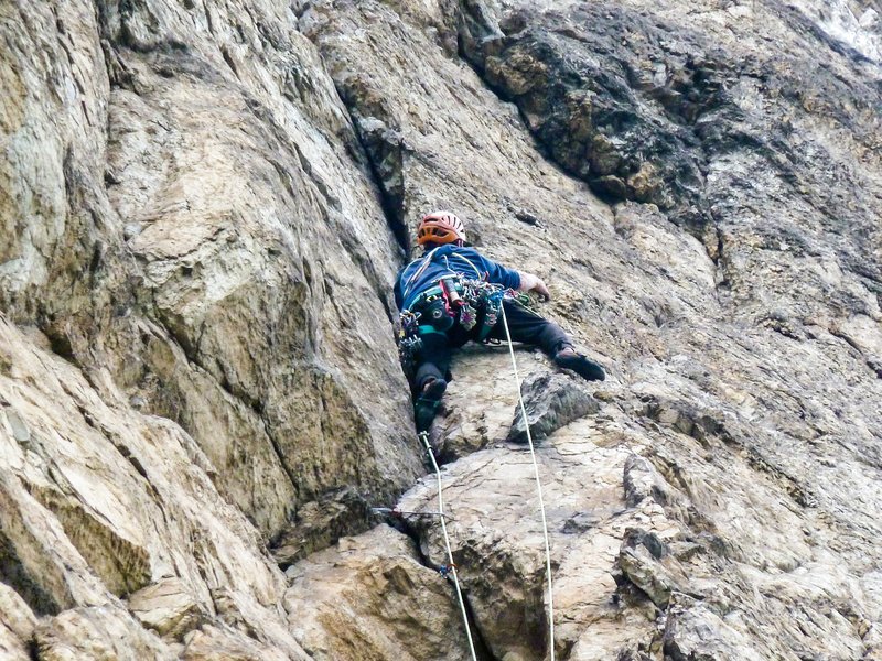 arrampicatore in parete